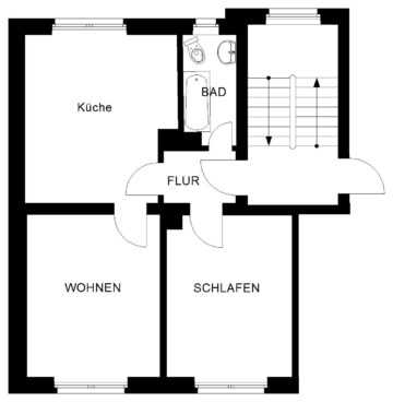 2-Zimmer-Wohnung in Unterbarmen, 42285 Wuppertal, Etagenwohnung