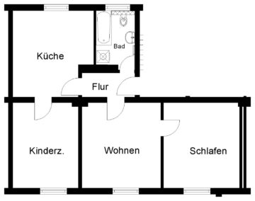 schöne 3-Zimmer-Wohnung auf dem Sedansberg, 42281 Wuppertal, Etagenwohnung
