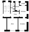 Grundriss - kleine 3-Zimmer-Wohnung in Unterbarmen